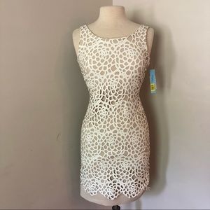 Antonio Melani Laser Cut Nude Elizebeth Dress